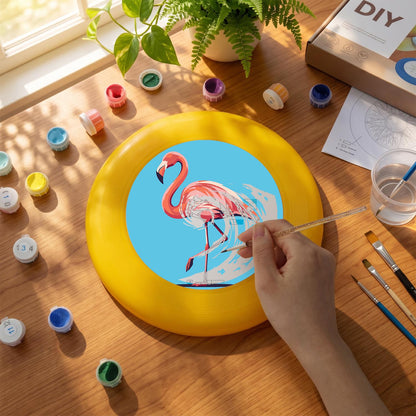 Flamingo Portrait (Paint by Numbers Flying Disc)