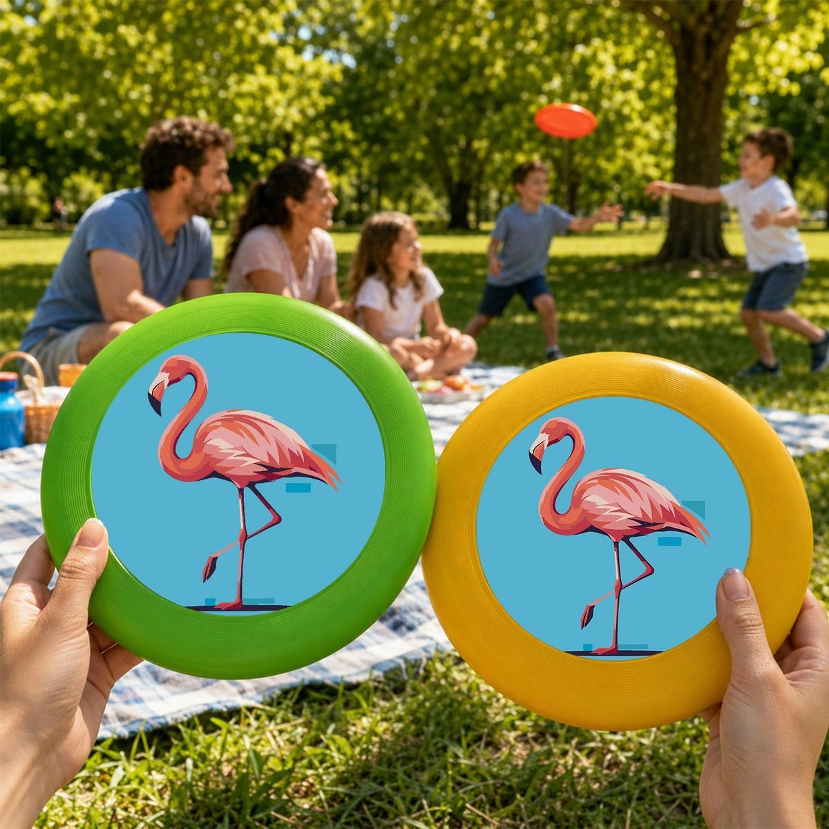 Flamingo Portrait (Paint by Numbers Flying Disc)