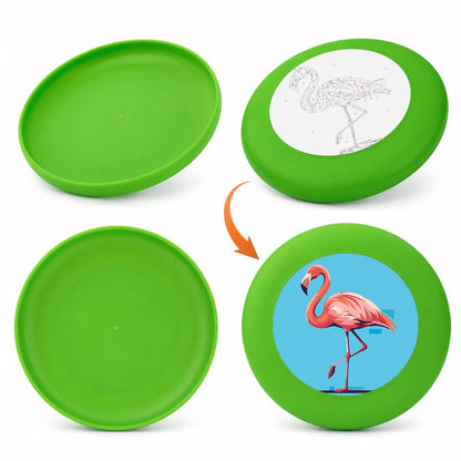 Flamingo Portrait (Paint by Numbers Flying Disc)