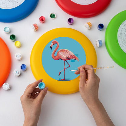 Flamingo Portrait (Paint by Numbers Flying Disc)