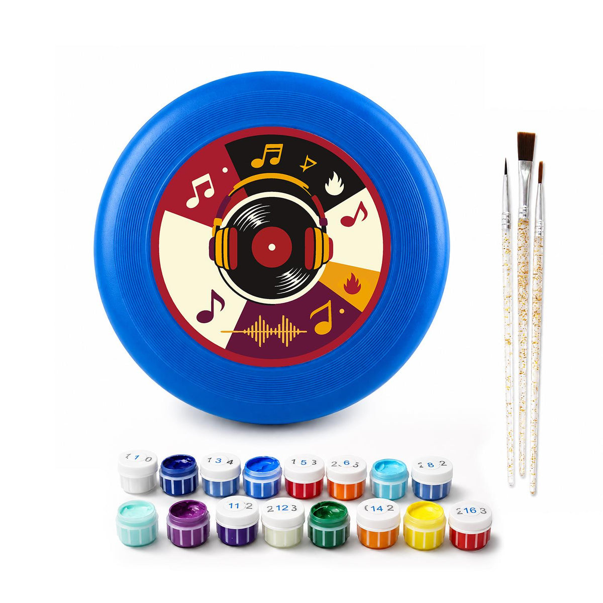 Vinyl Record and Music (Paint by Numbers Flying Disc)