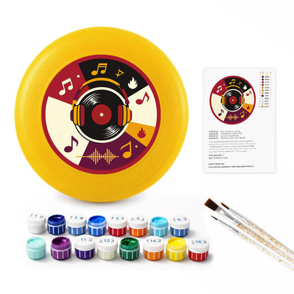 Vinyl Record and Music (Paint by Numbers Flying Disc)