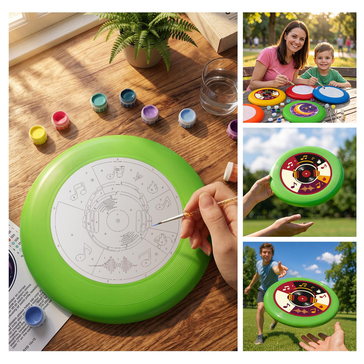 Vinyl Record and Music (Paint by Numbers Flying Disc)