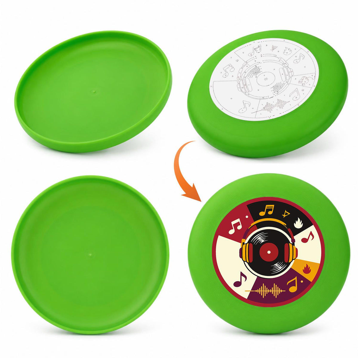 Vinyl Record and Music (Paint by Numbers Flying Disc)