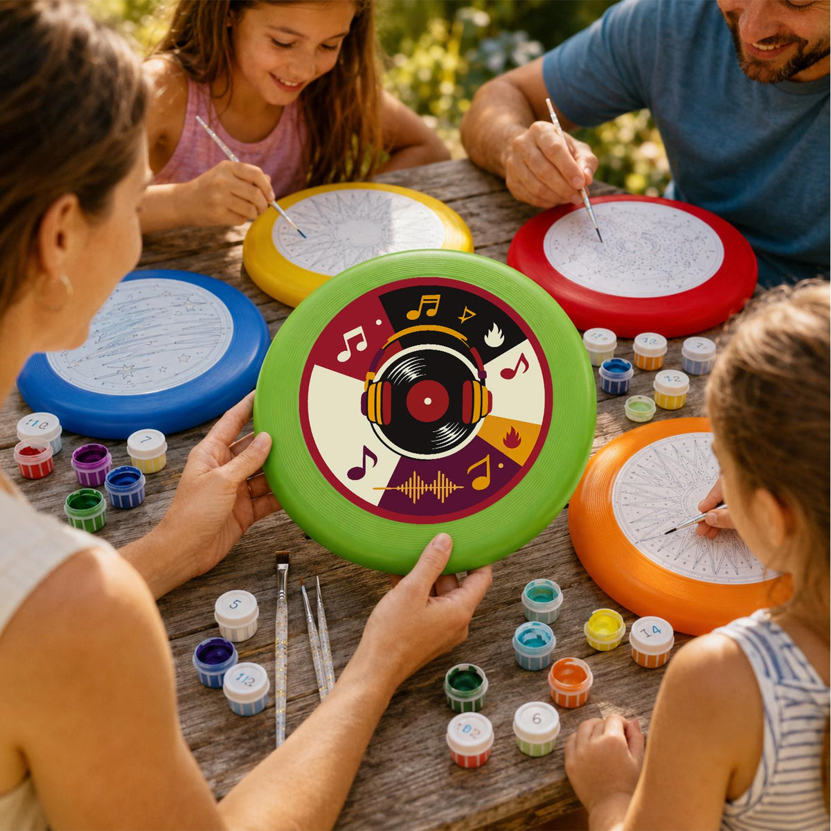 Vinyl Record and Music (Paint by Numbers Flying Disc)
