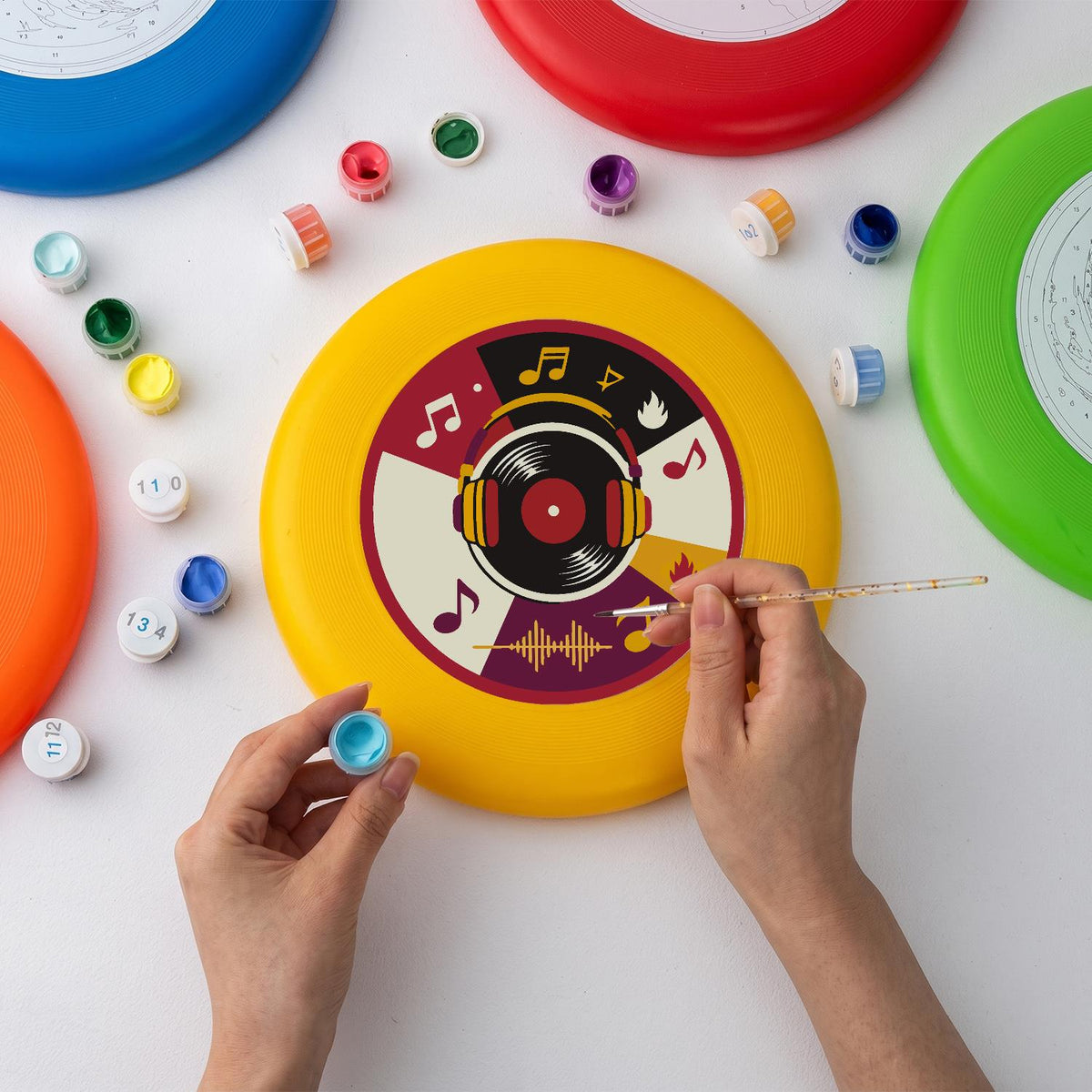 Vinyl Record and Music (Paint by Numbers Flying Disc)