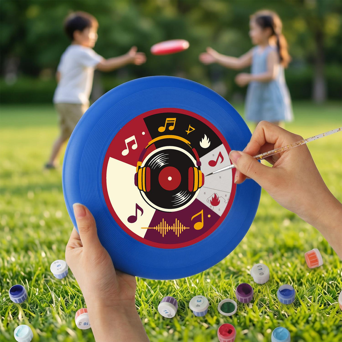 Vinyl Record and Music (Paint by Numbers Flying Disc)