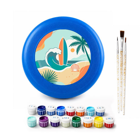 Tropical Surfboard (Paint by Numbers Flying Disc)