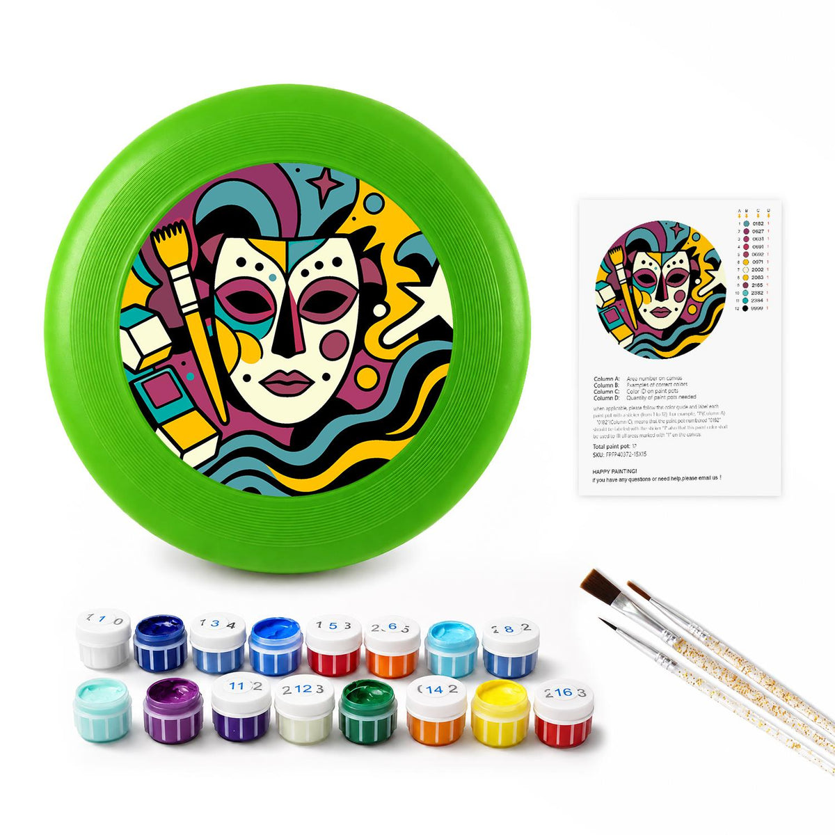 Colourful Mask (Paint by Numbers Flying Disc)