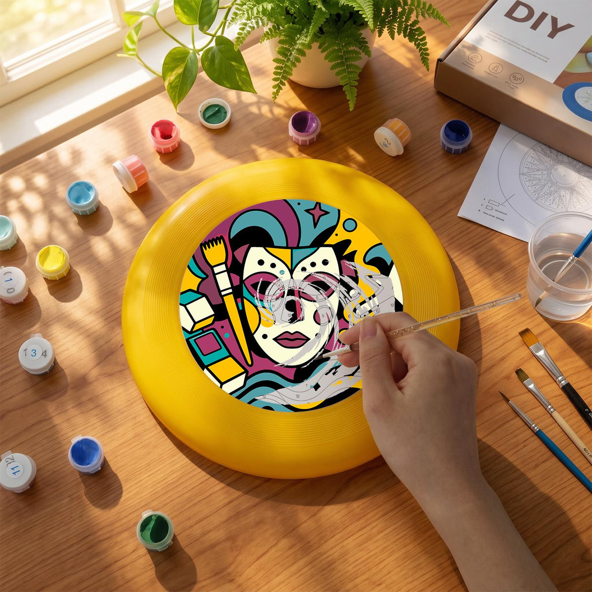 Colourful Mask (Paint by Numbers Flying Disc)
