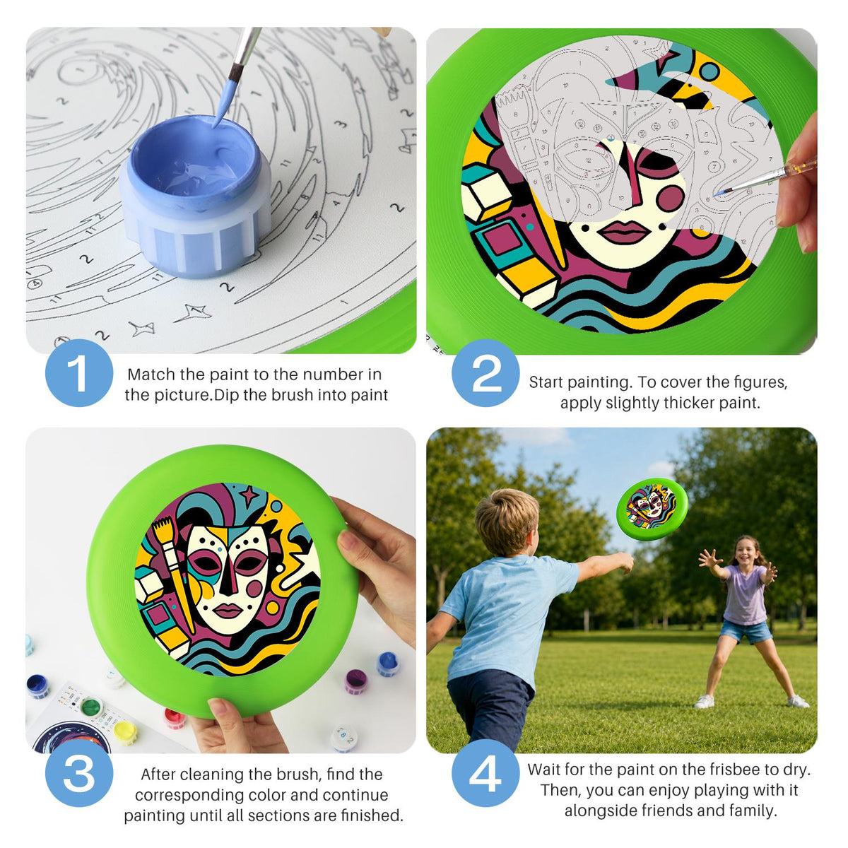 Colourful Mask (Paint by Numbers Flying Disc)
