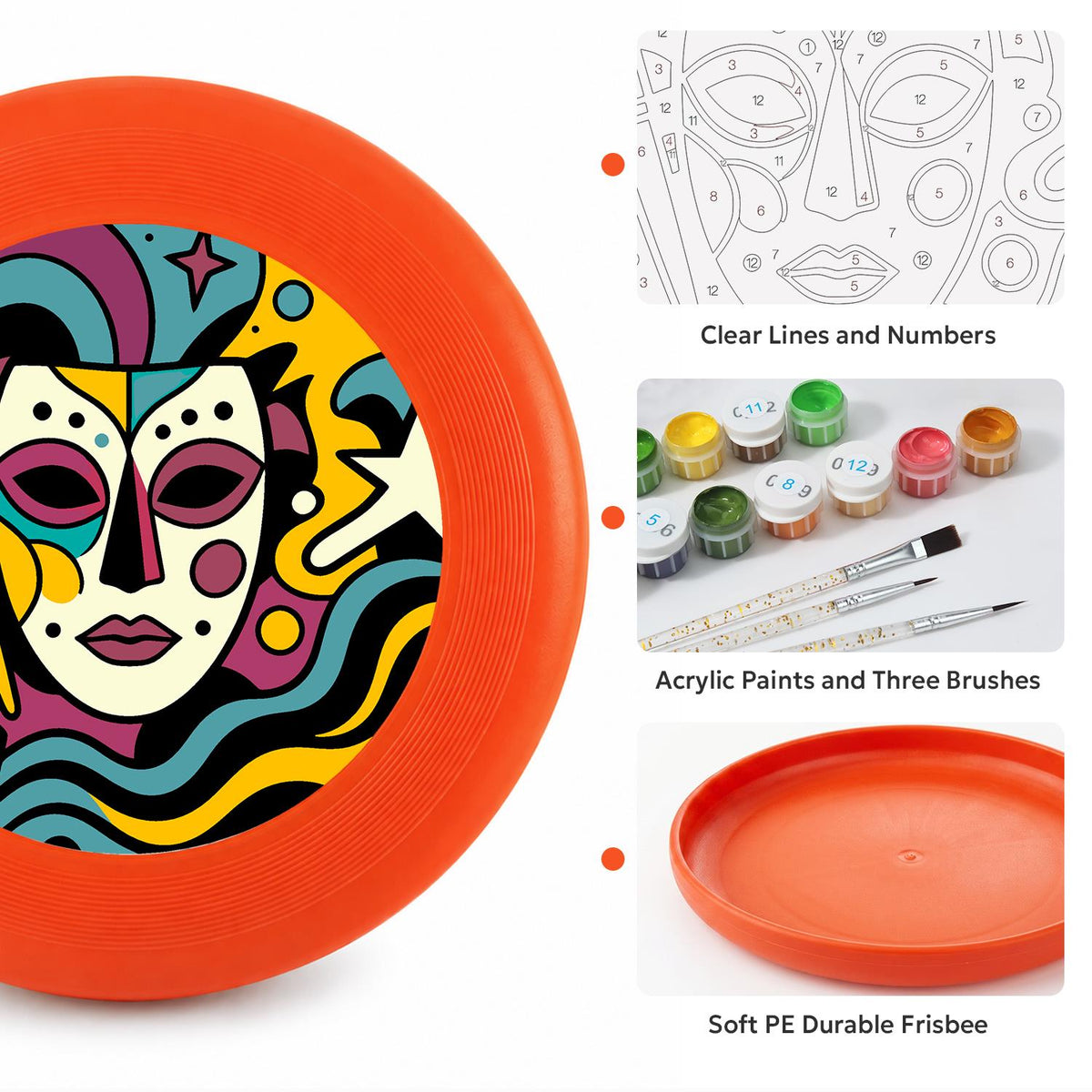 Colourful Mask (Paint by Numbers Flying Disc)