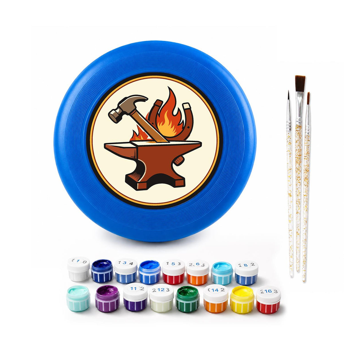 Anvil and Flame (Paint by Numbers Flying Disc)