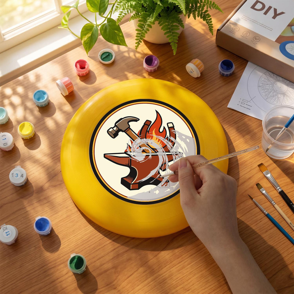 Anvil and Flame (Paint by Numbers Flying Disc)