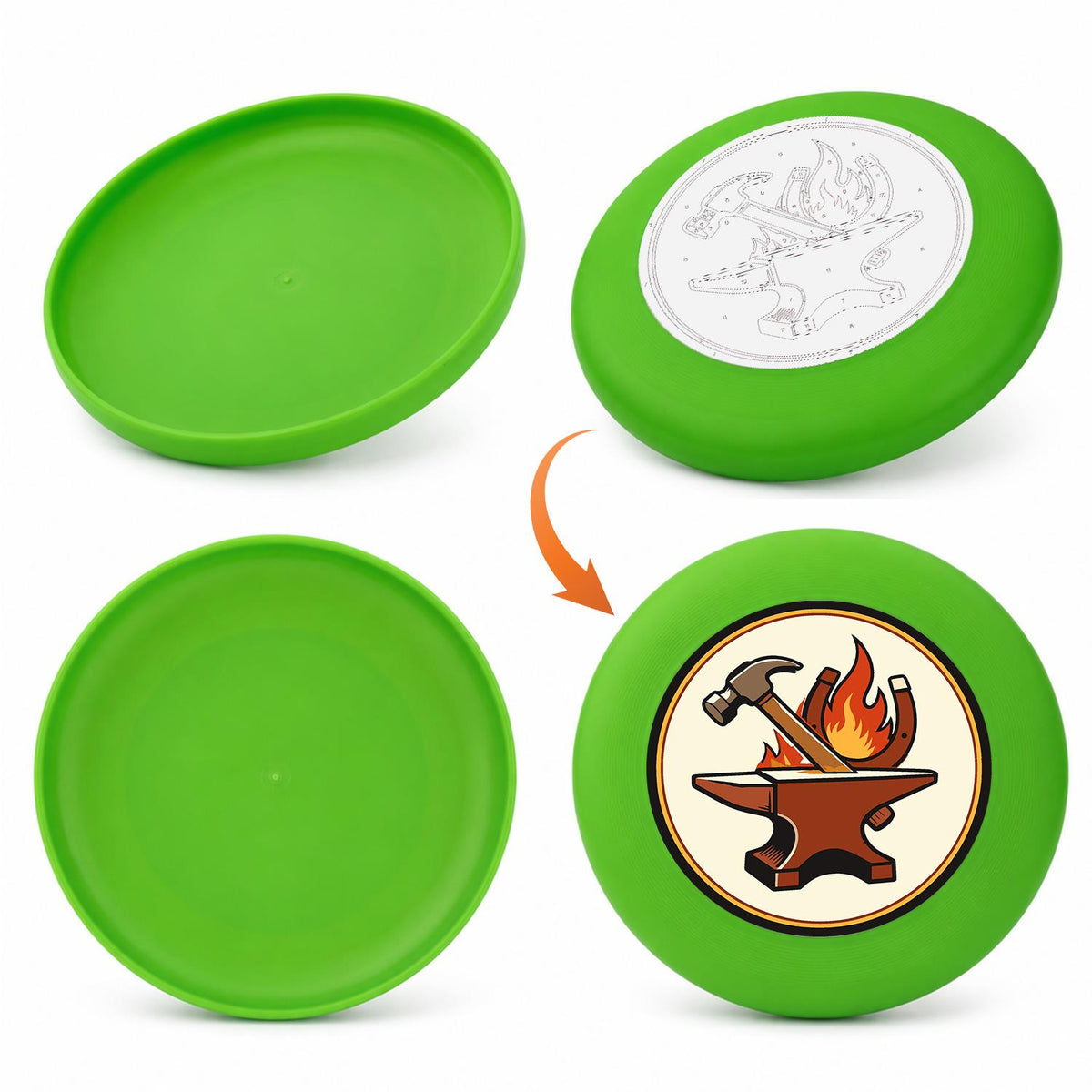 Anvil and Flame (Paint by Numbers Flying Disc)