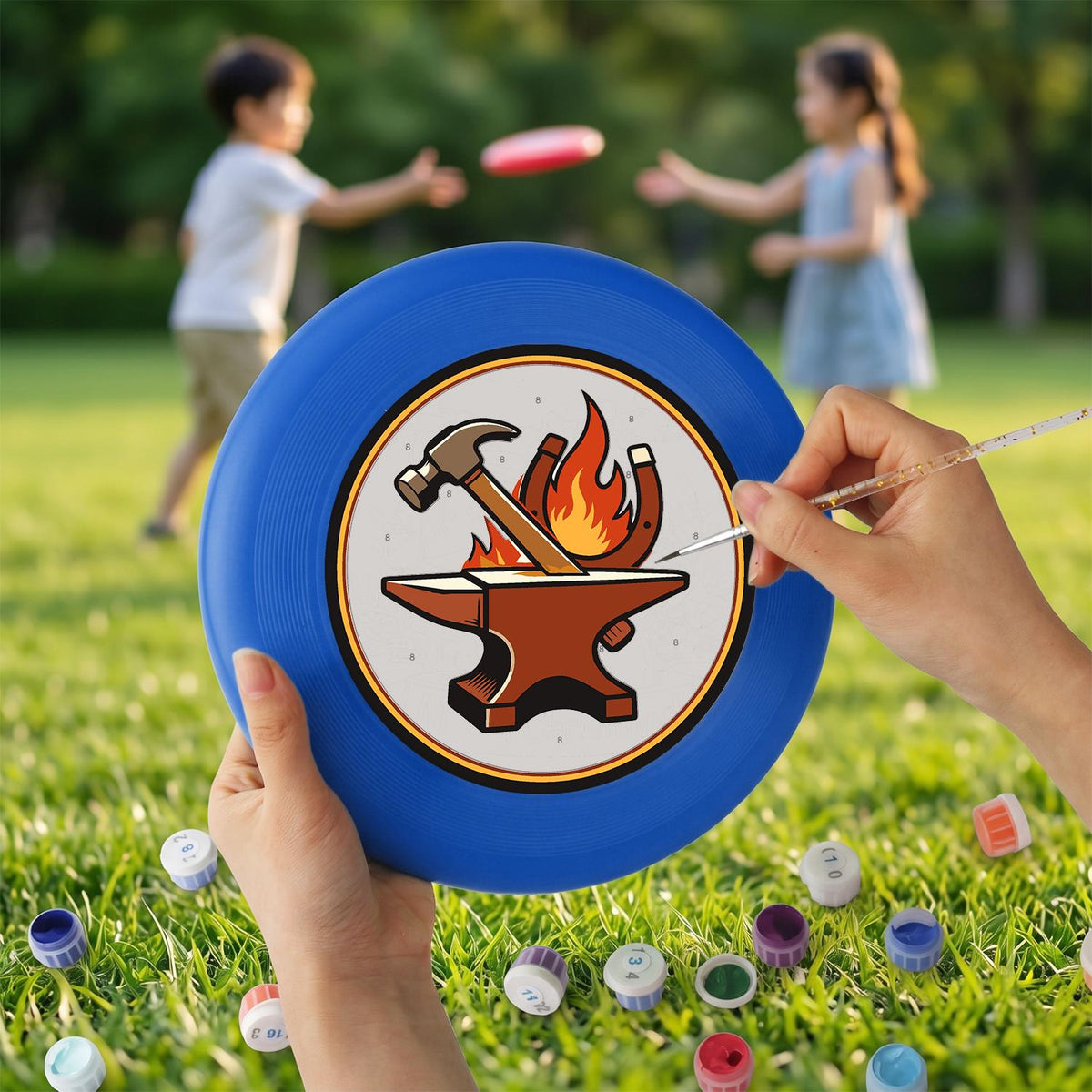 Anvil and Flame (Paint by Numbers Flying Disc)
