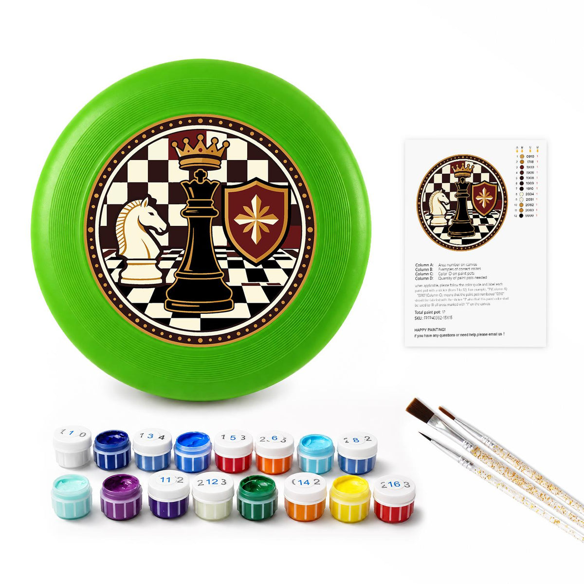 Chessboard Emblem (Paint by Numbers Flying Disc)