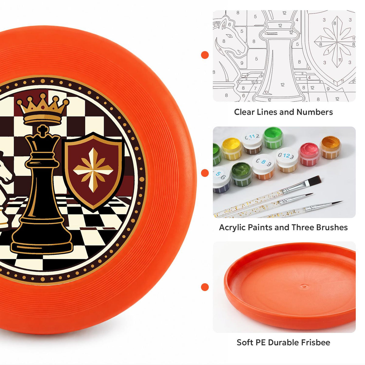Chessboard Emblem (Paint by Numbers Flying Disc)