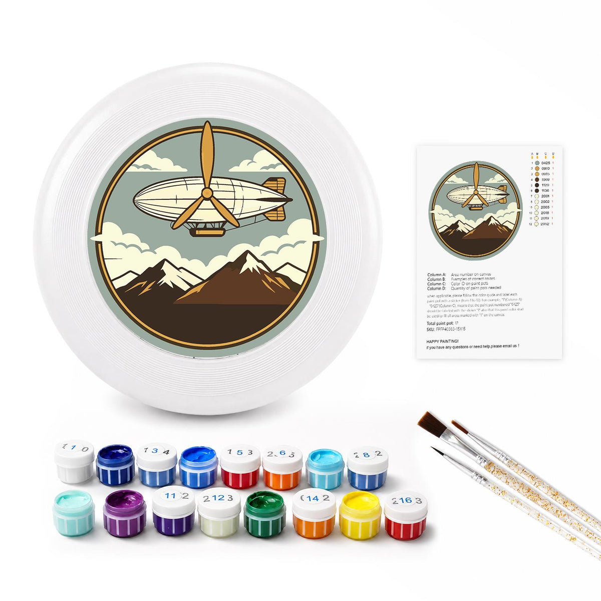 Mountain Compass (Paint by Numbers Flying Disc)