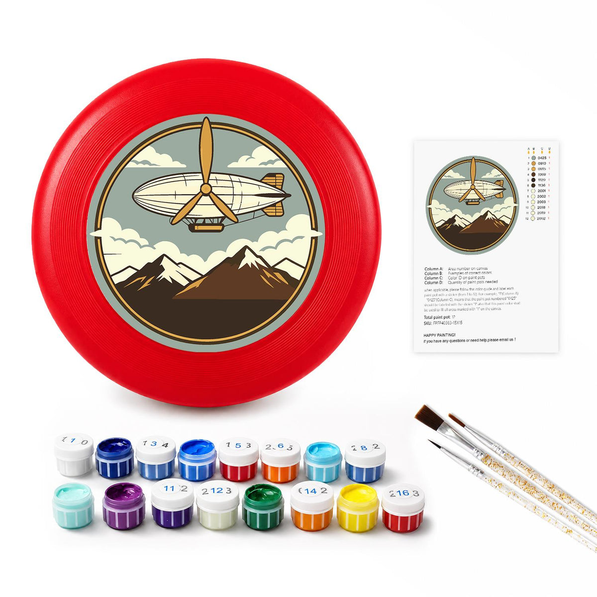 Mountain Compass (Paint by Numbers Flying Disc)