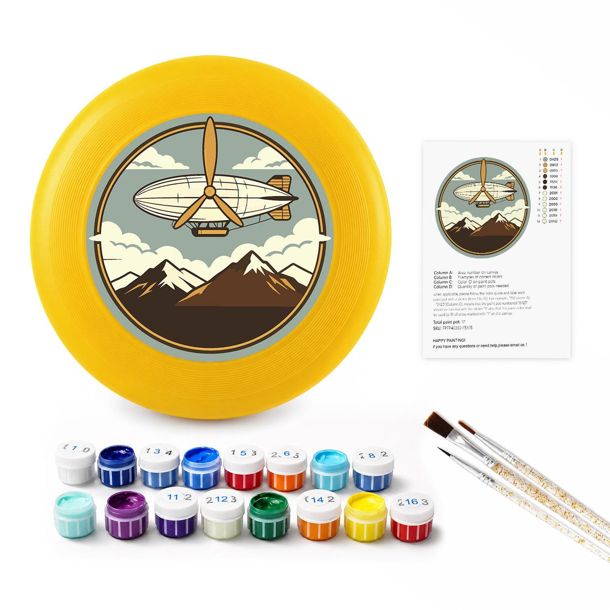 Mountain Compass (Paint by Numbers Flying Disc)