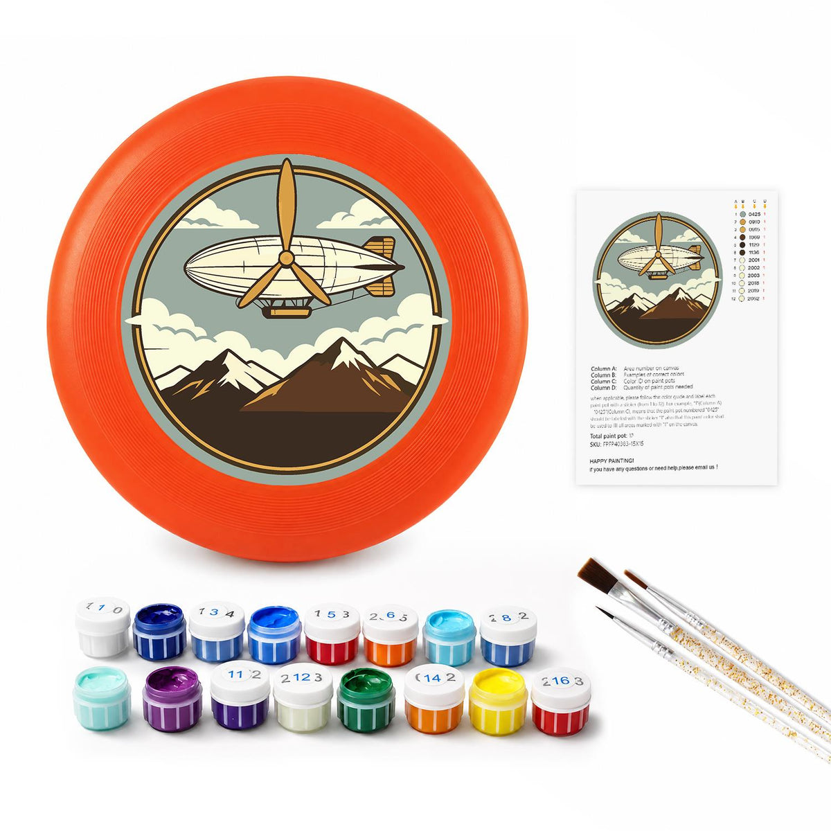 Mountain Compass (Paint by Numbers Flying Disc)