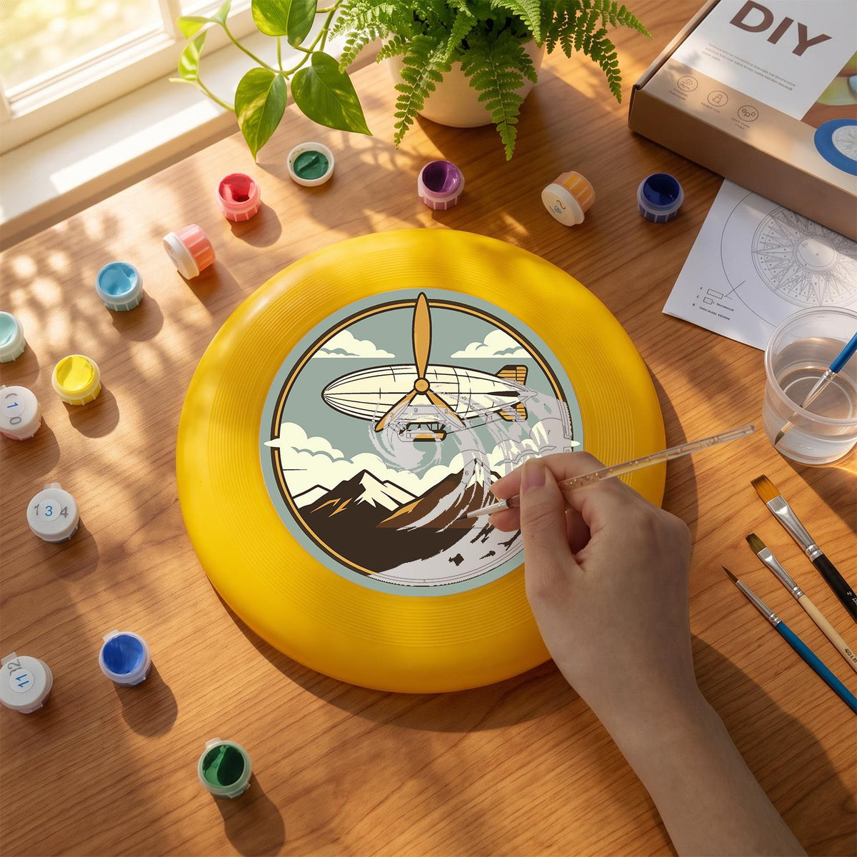 Mountain Compass (Paint by Numbers Flying Disc)