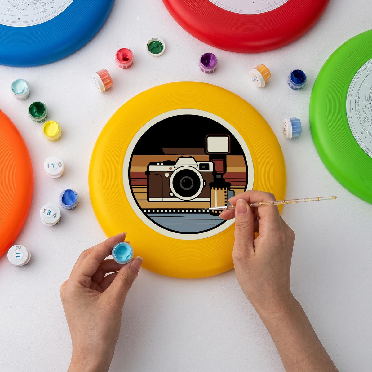 Vintage Camera (Paint by Numbers Flying Disc)