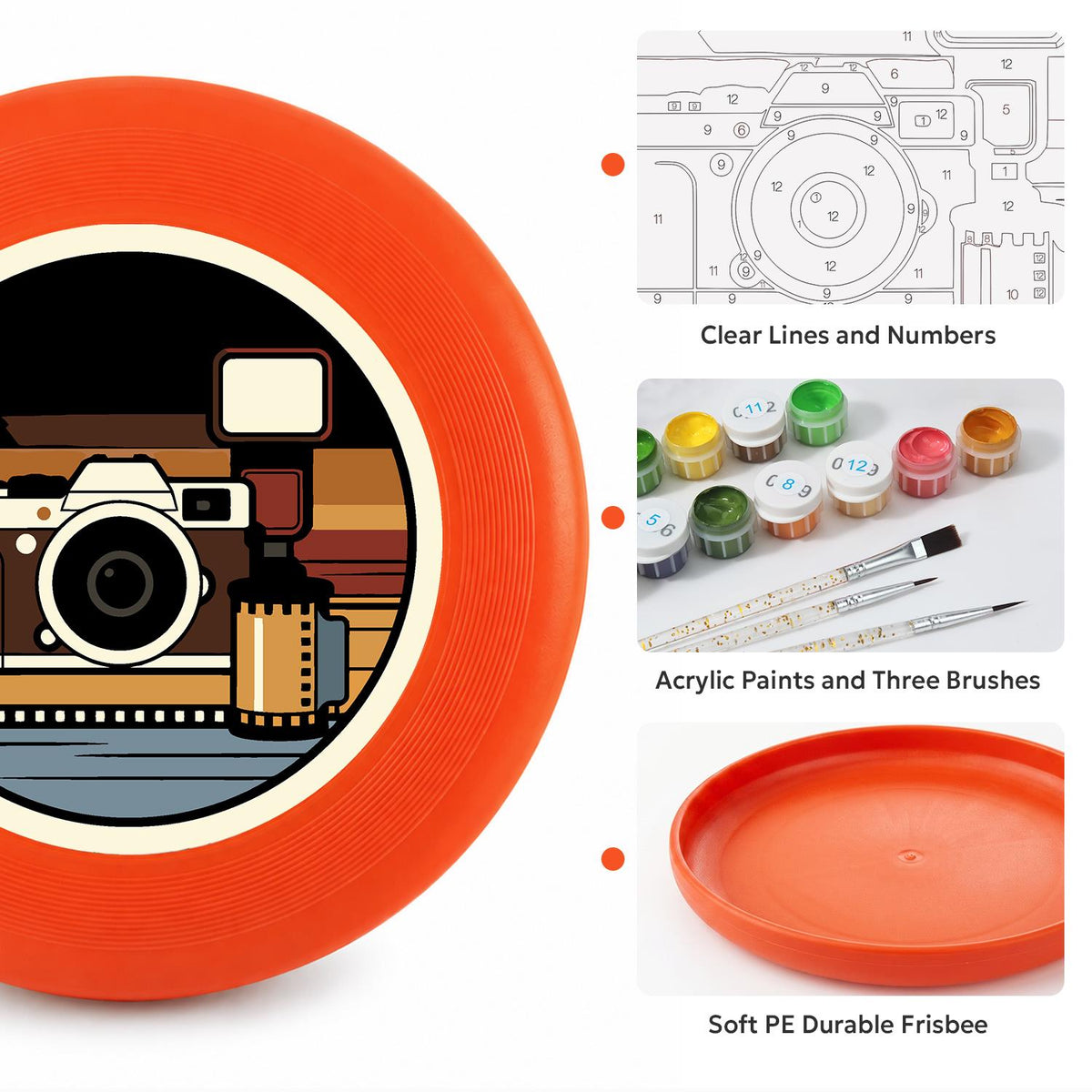 Vintage Camera (Paint by Numbers Flying Disc)