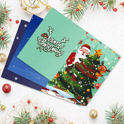 Midnight Blue Santa and Helpers paint by numbers Christmas cards – image 3