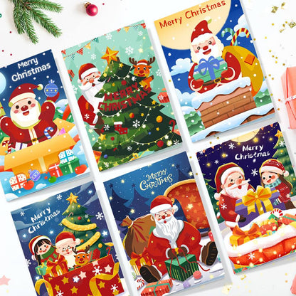 Midnight Blue Santa and Helpers paint by numbers Christmas cards – image 6