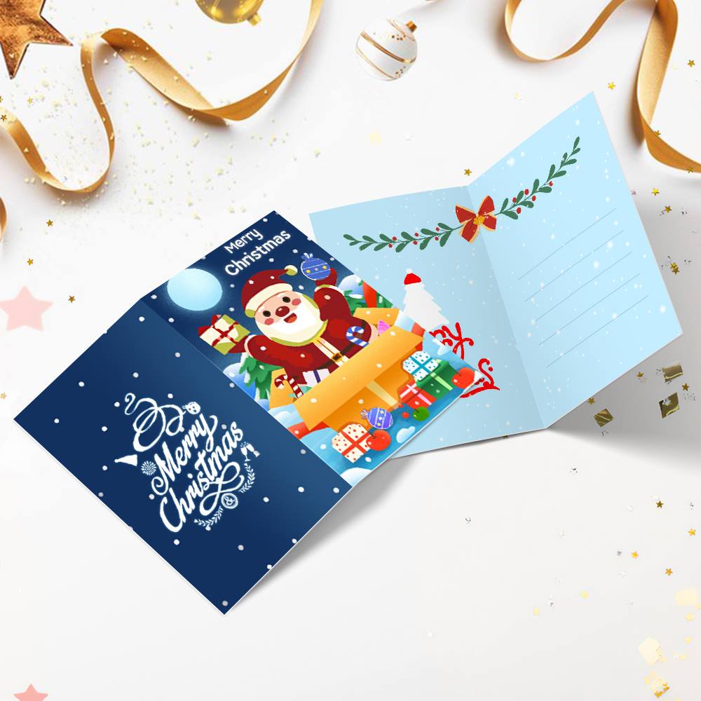 Midnight Blue Santa and Helpers paint by numbers Christmas cards – image 13