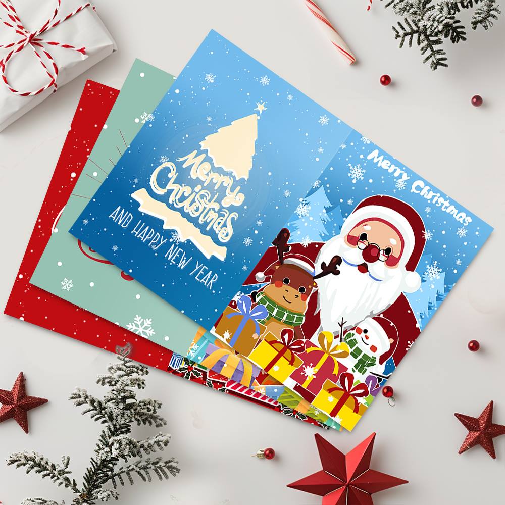 Scarlet Santa Close-Ups paint by numbers Christmas cards – image 3