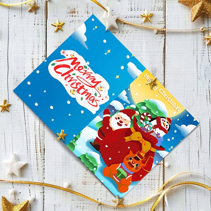 Scarlet Santa Close-Ups paint by numbers Christmas cards – image 4