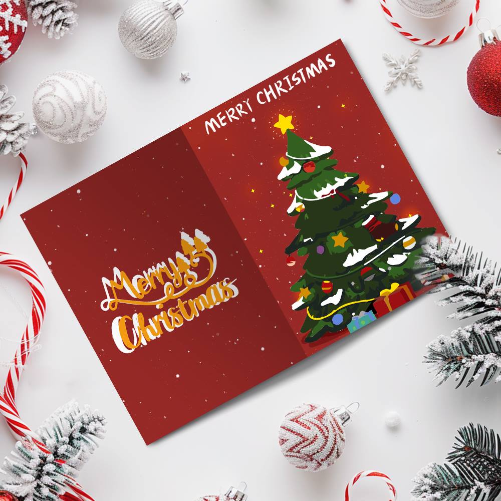 Scarlet Santa Close-Ups paint by numbers Christmas cards – image 5