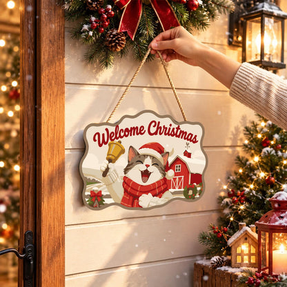 Bell-Ringing Cat by Red Barn paint by numbers hanging sign – image 14
