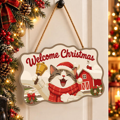 Bell-Ringing Cat by Red Barn paint by numbers hanging sign – image 16