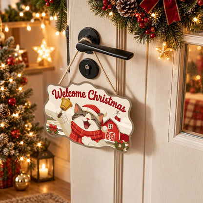 Bell-Ringing Cat by Red Barn paint by numbers hanging sign – image 18