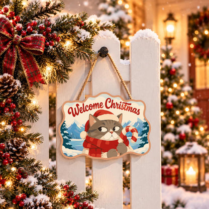 Side-Eye Tabby with Candy Cane paint by numbers hanging sign – image 15