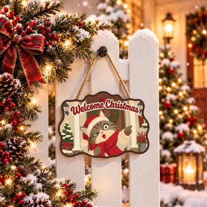 Pointing Tabby on Wreathed Porch paint by numbers hanging sign – image 15