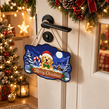 Candy Cane Retriever Village paint by numbers hanging sign – image 18