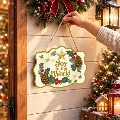 Golden Star Pinecone Wreath paint by numbers hanging sign – image 14