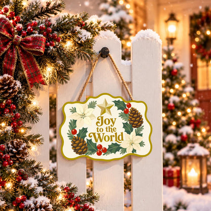 Golden Star Pinecone Wreath paint by numbers hanging sign – image 15