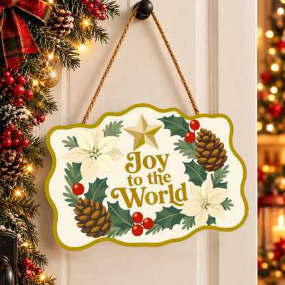 Golden Star Pinecone Wreath paint by numbers hanging sign – image 16