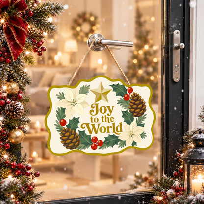 Golden Star Pinecone Wreath paint by numbers hanging sign – image 17