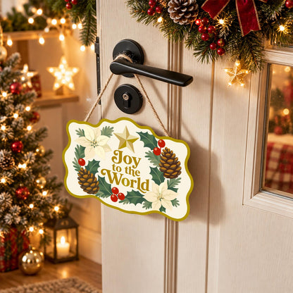 Golden Star Pinecone Wreath paint by numbers hanging sign – image 18
