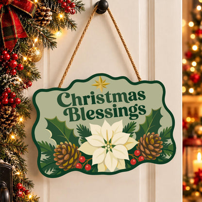Sage Green Christmas Blessing paint by numbers hanging sign – image 16