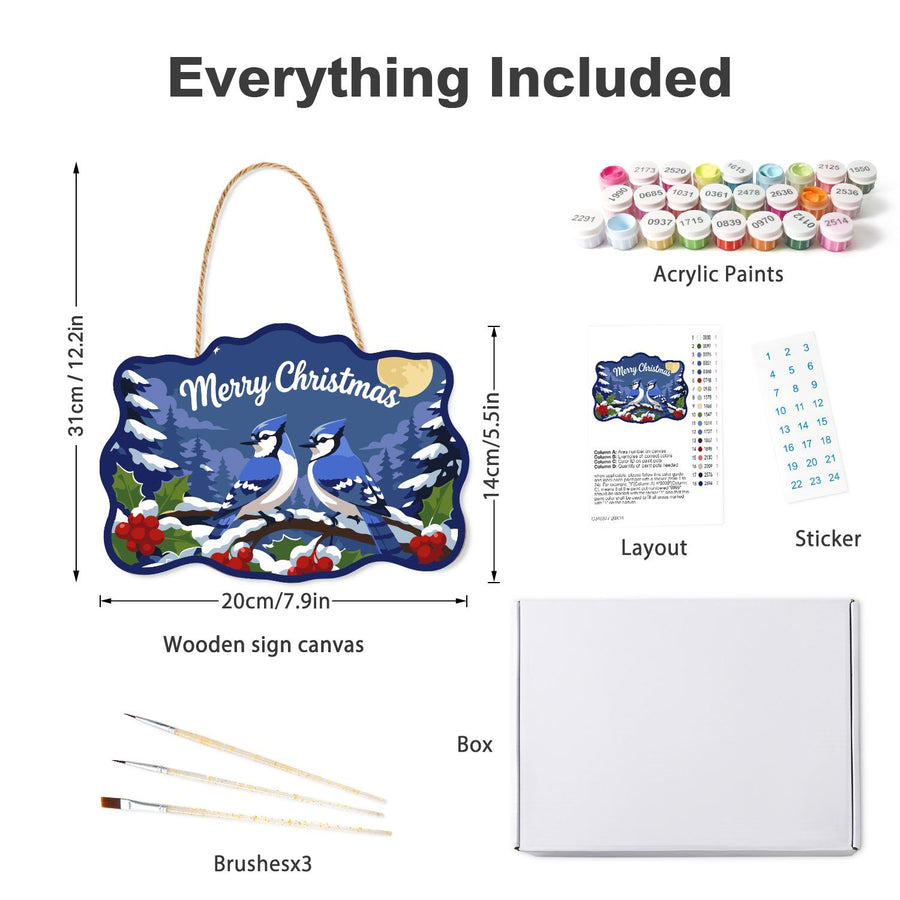 Hanging sign kit contents