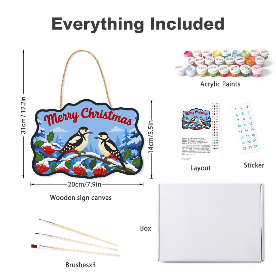 Hanging sign kit contents