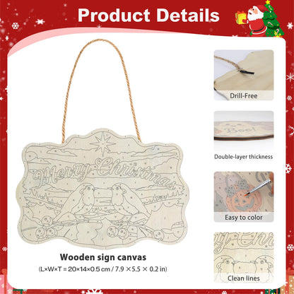 Twilight Robins Under a Star paint by numbers hanging sign – image 5
